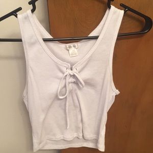 Tillys crop lace up top